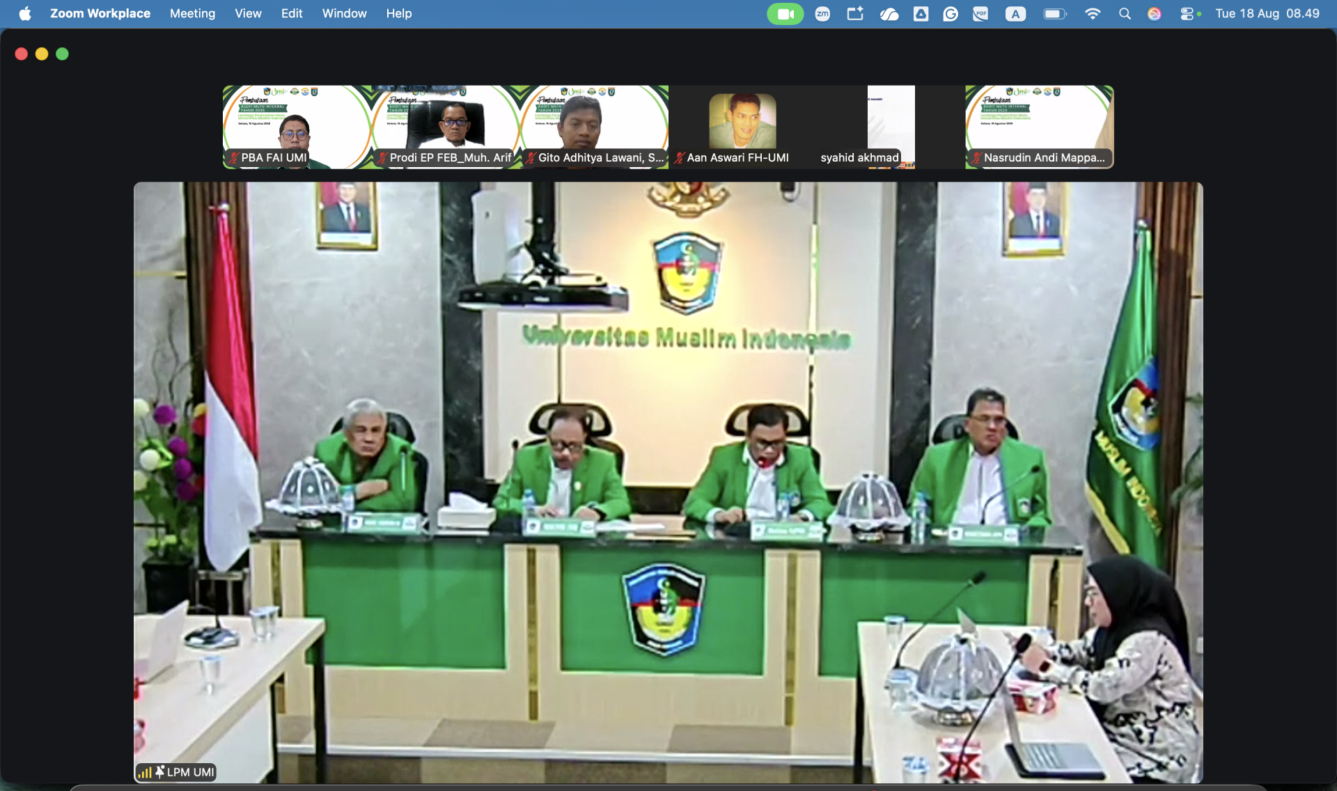 Pembukaan Audit Mutu Internal Fakultas Agama Islam UMI